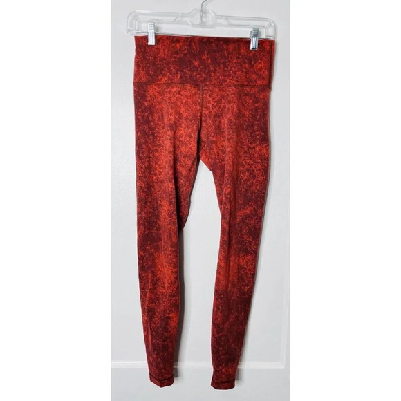 Lululemon Align High-Rise Pant 28" Sz 8 Tie-Dye Red Athleisure Athletic Stretch - Picture 1 of 9
